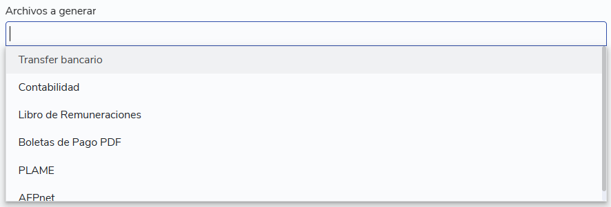 Selección de tipos de archivos para la automatización